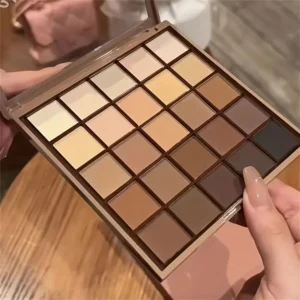 Paleta de Sombras 25 Cores – Tons Neutros e Terrosos Soft