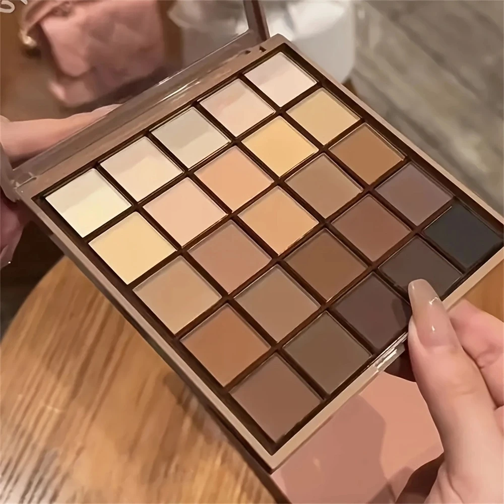 Paleta de Sombras 25 Cores – Tons Neutros e Terrosos Soft