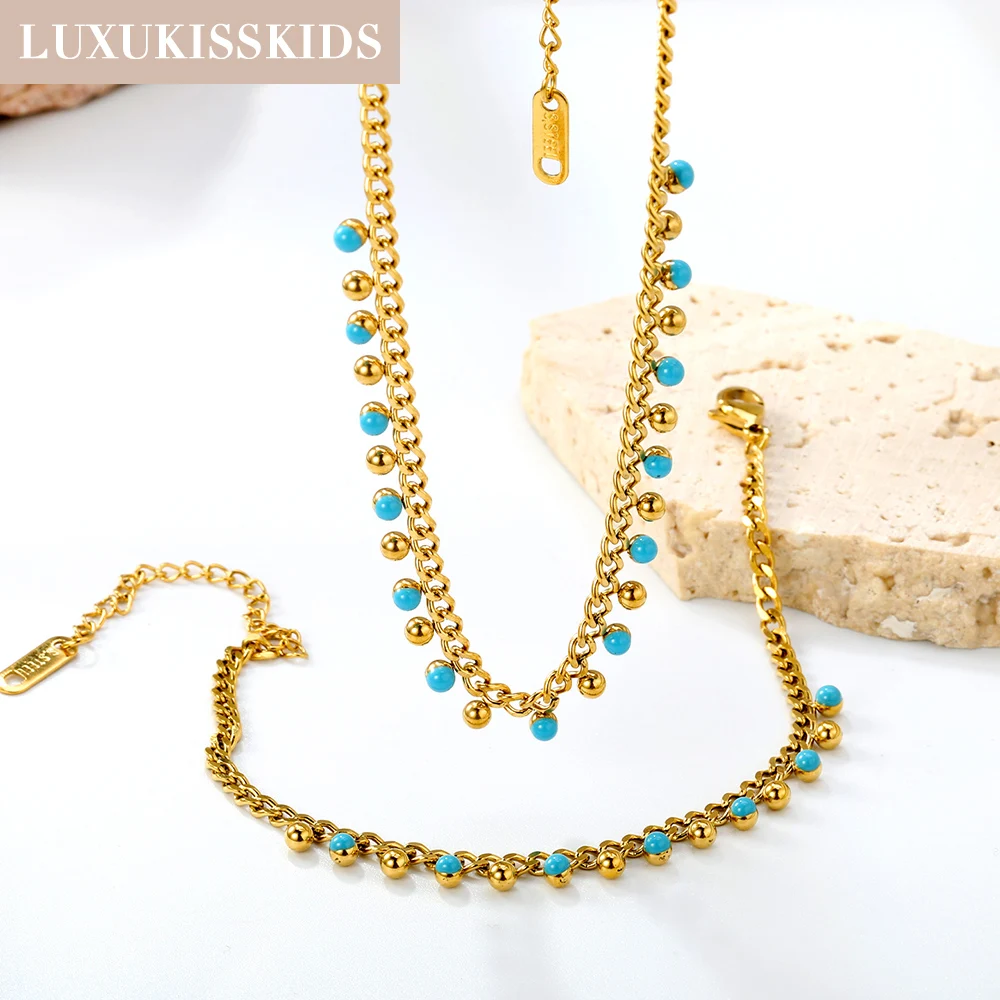 Conjunto Feminino Coração LUXUKISSKIDS – Colar, Brincos e Pulseira - Imagem 4