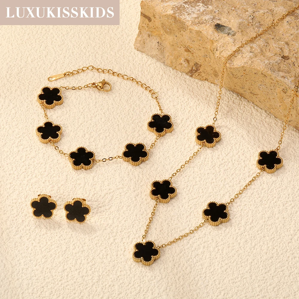 Conjunto Feminino Coração LUXUKISSKIDS – Colar, Brincos e Pulseira - Imagem 28