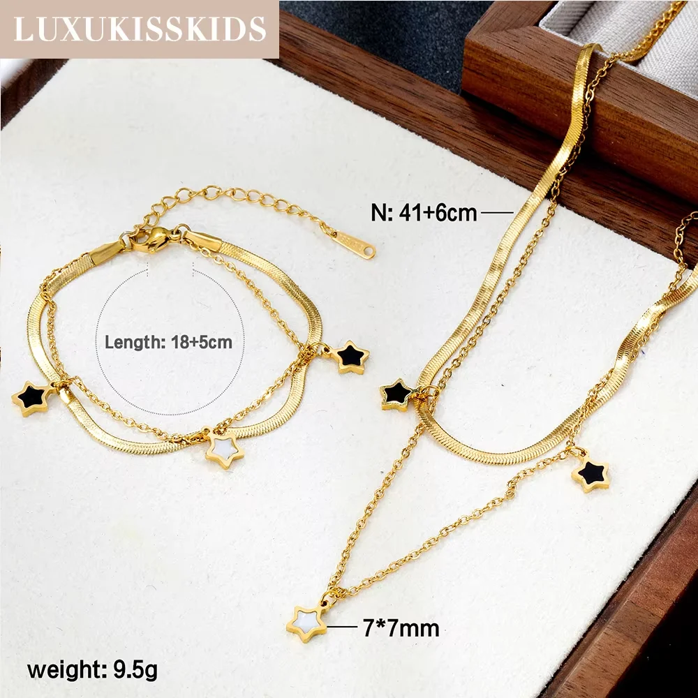 Conjunto Feminino Coração LUXUKISSKIDS – Colar, Brincos e Pulseira - Imagem 7